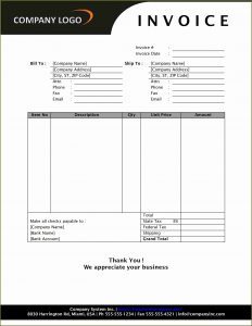 Invoice Templates Excel Free Download