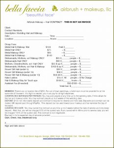 Makeup Artist Invoice Format