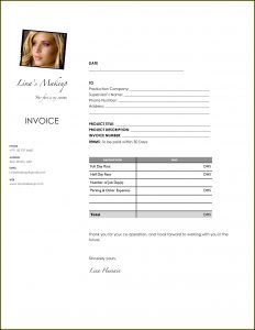 Makeup Artist Invoice Template