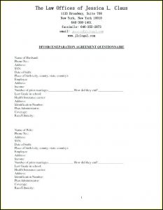 Marriage Separation Agreement Template Ontario