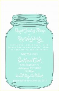 Mason Jar Invitation Template