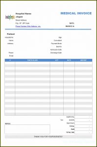 Medical Billing Invoice Template