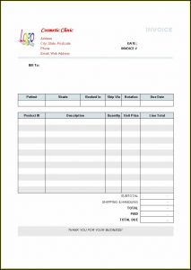Medical Billing Invoice Template Free