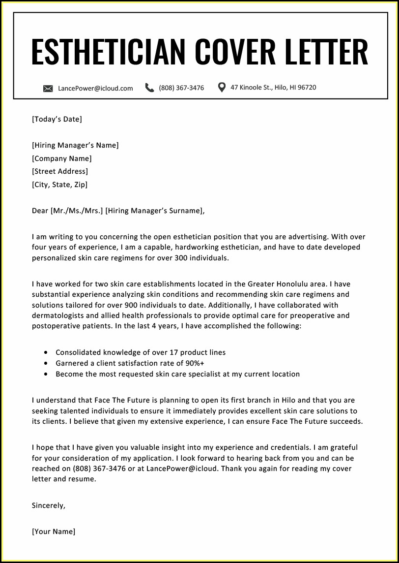 Microsoft Resume Cover Letter Templates Free