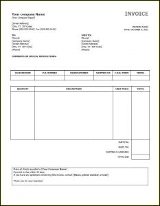 Microsoft Word Invoice Template Free