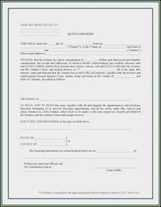 Minnesota Quit Claim Deed Form Word