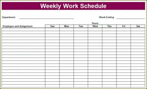 Monthly Rotation Schedule Template