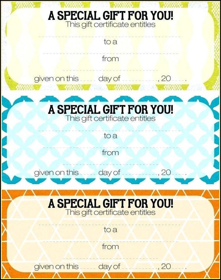 Movie Theater Gift Certificate Template