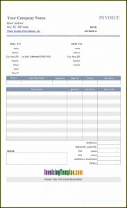 Ms Invoice Template Free