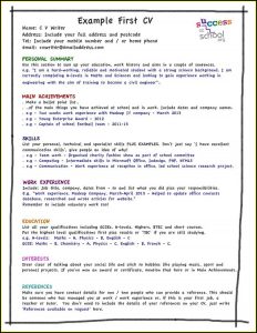 My First Resume Template