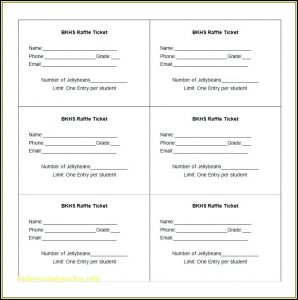 Numbered Event Ticket Template Word