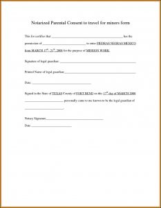 Parental Consent Form Template Travel Uk