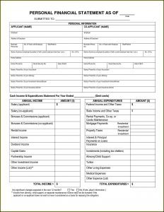 Personal Income And Expenditure Statement Template Free Download