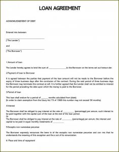 Personal Loan Contract Template Free