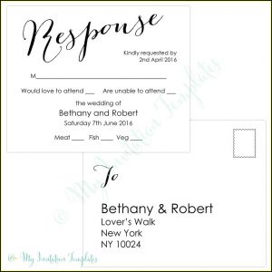 Postcard Rsvp Template Free