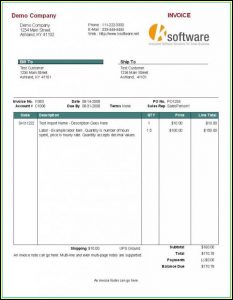 Professional Services Invoices Template