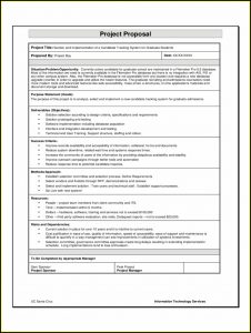 Project Proposal Format Template Free