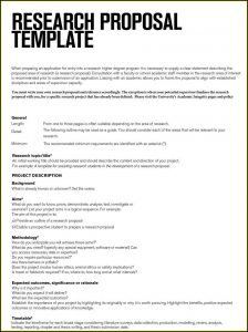Proposal Format Template Free