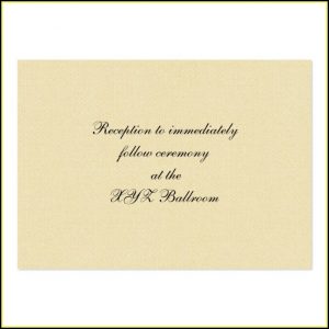 Reception Cards Template