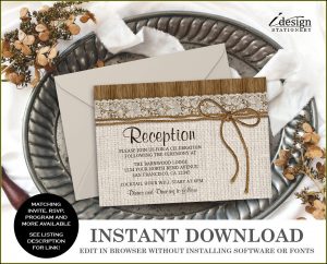 Reception Invitation Card Template