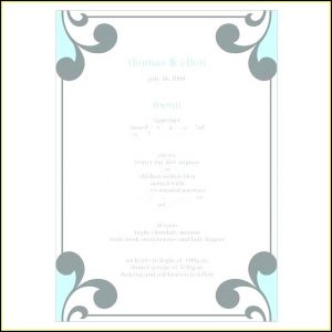 Rehearsal Dinner Menus Templates