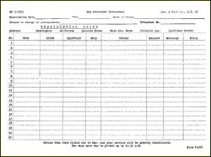 Restaurant Reservation Book Template Excel