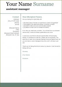 Resume Cover Letter Template Free Download