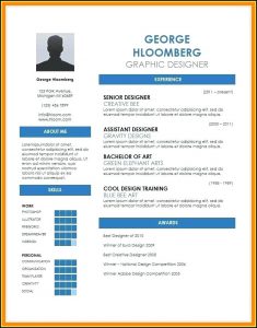 Resume Template Microsoft Word Free