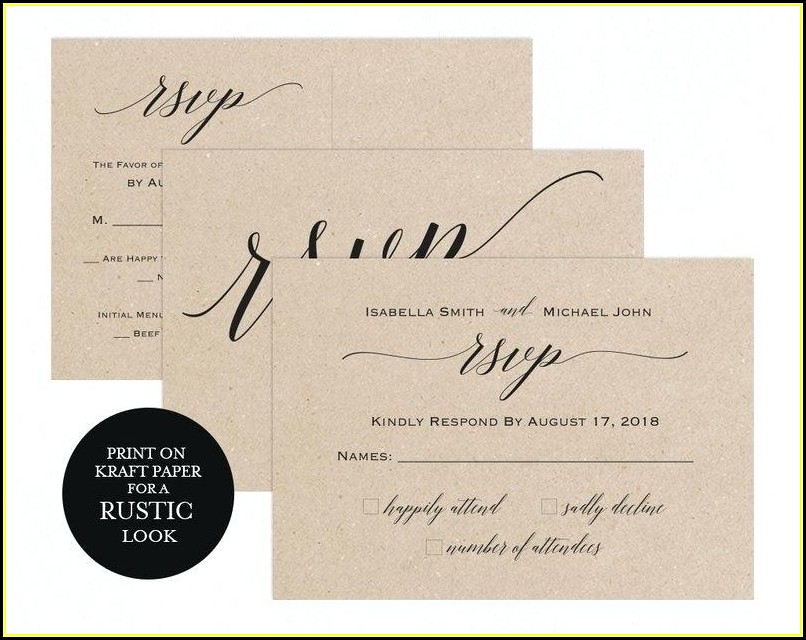 Rsvp Postcard Template For Word
