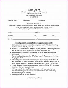 Consignment Contract Template