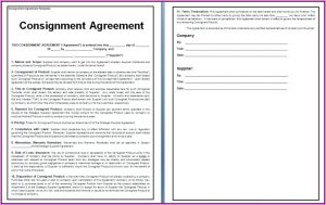 Consignment Stock Contract Template