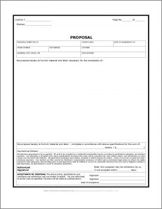 Construction Bid Proposal Template Free