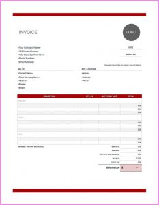 Construction Invoice Form
