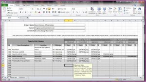 Construction Punch List Template Free