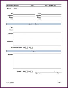 Construction Rfi Format