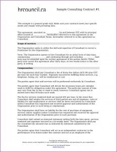 Consultant Agreement Template Canada