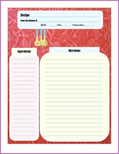 Cookbook Template Indesign Free