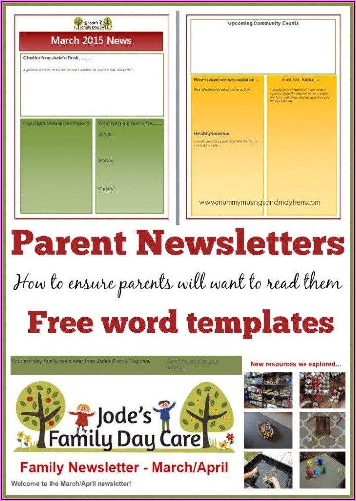 Daycare Newsletter Templates