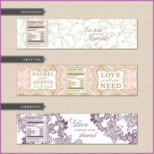Diy Wedding Water Bottle Label Template