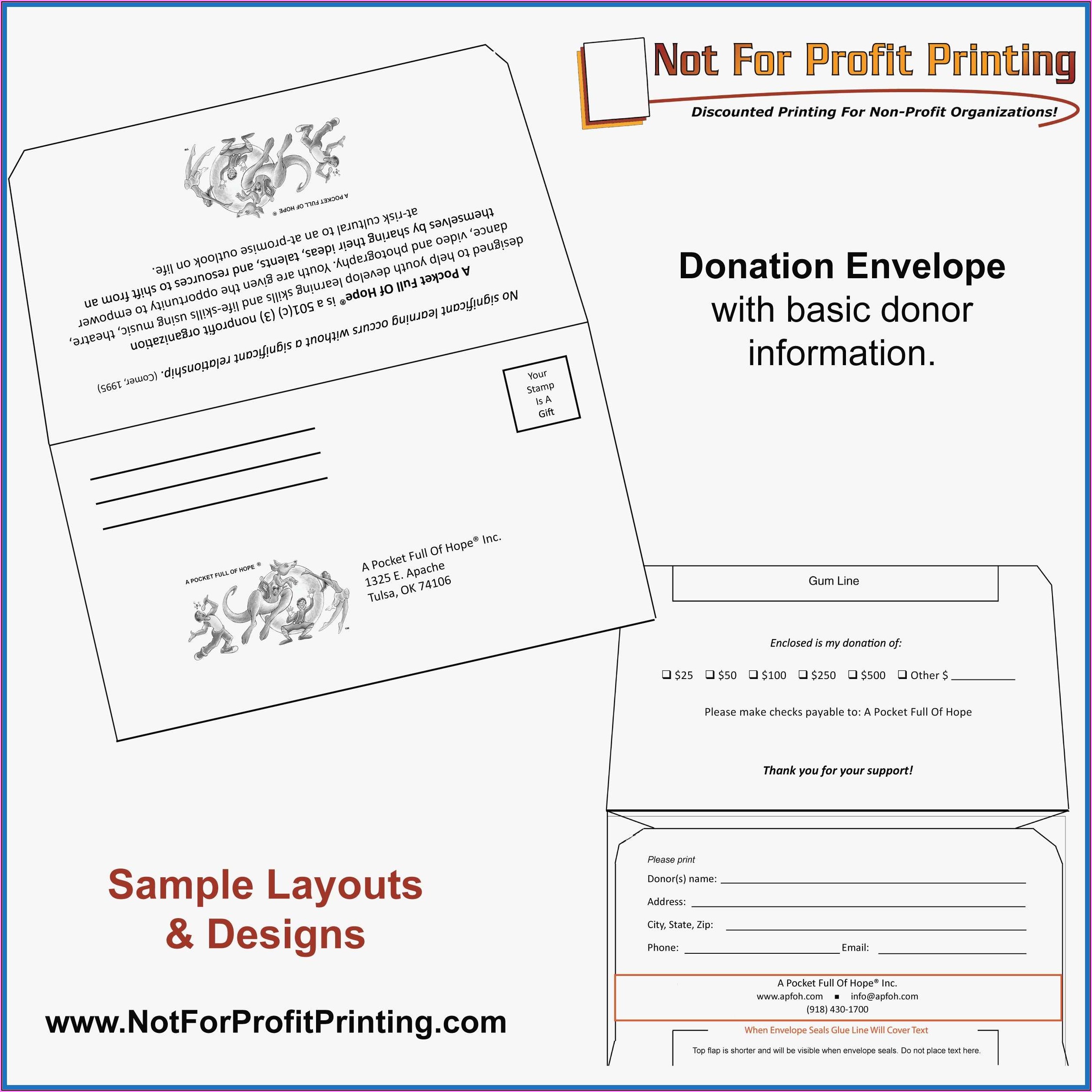 Donation Envelope Template Indesign
