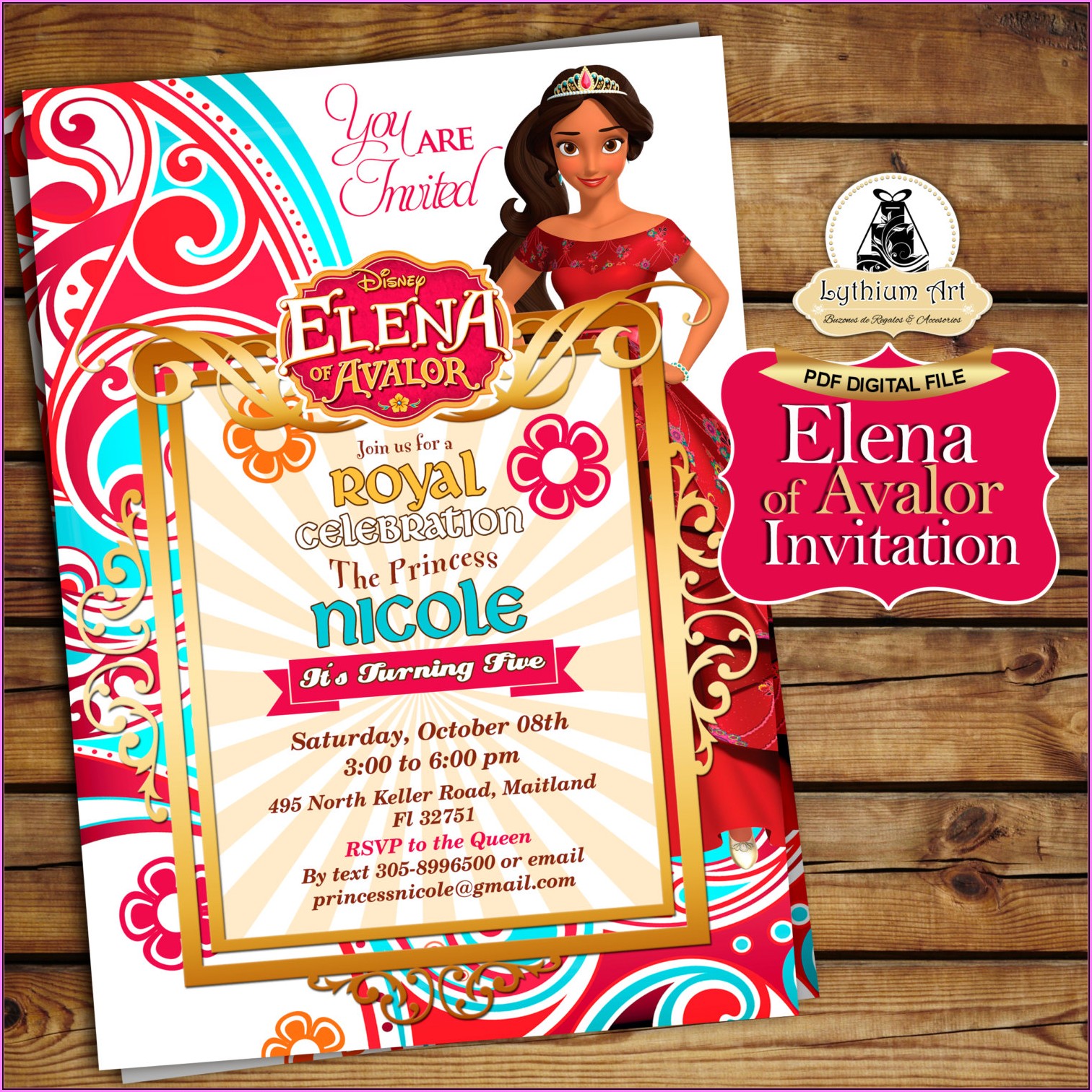 Elena Of Avalor Invitation Template