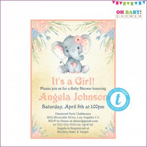 Elephant Baby Shower Invitation Maker