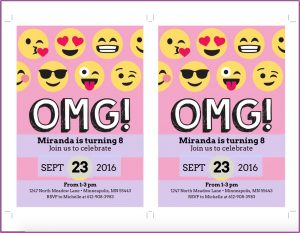 Emoji Birthday Invite Template