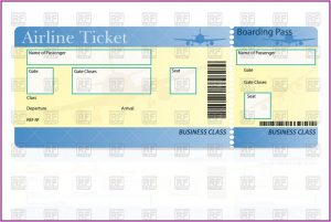 Fake Airline Ticket Template Free