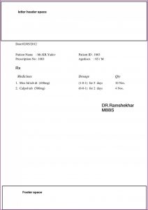 Fake Doctor's Prescription Template