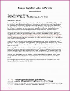 Family Reunion Letter Sample