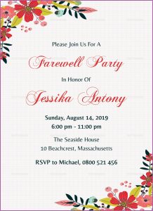 Farewell Party Invitation Card Template Free