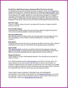 File Irs Form 2290 Online