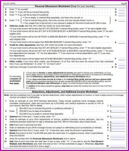 Fillable Form W 4 2019