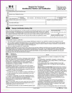 Fillable W 9 Tax Form